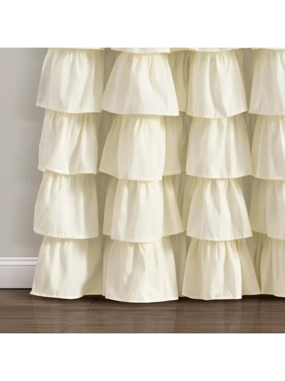Elegant Ivory Ruffle Blackout Curtains 40